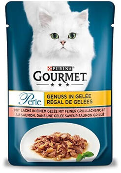 Gourmet Perle Genuss in Gelee Katzen Nassfutter Lachs 85g