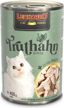 LEONARDO Cat Food Truthahn + extra Filet Nassfutter 400g LEONARDO Cat Food Truthahn + extra Filet Nassfutter 400g
