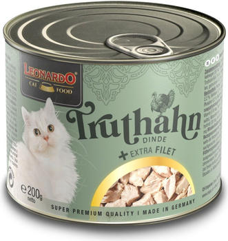 LEONARDO Cat Food Truthahn + extra Filet Nassfutter 200g