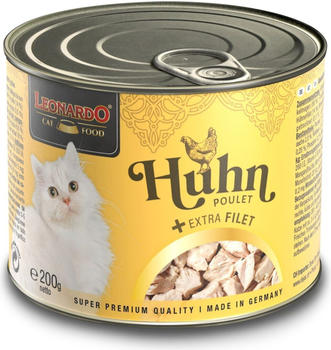 LEONARDO Cat Food Katze adult Huhn mit extra Filet Nassfutter 200g