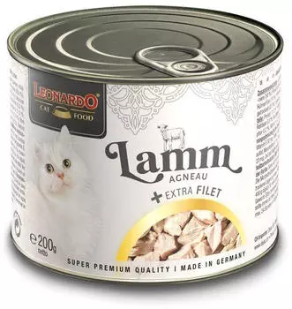 LEONARDO Cat Food Lamm + extra Filet Nassfutter 200g LEONARDO Cat Food Lamm + extra Filet Nassfutter 200g