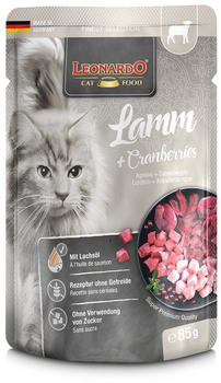 LEONARDO Cat Food Finest Selection Nassfutter Lamm + Cranberries 85g