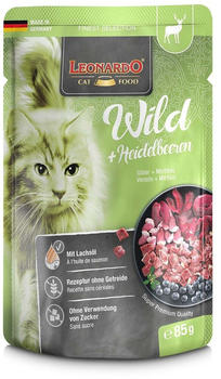 LEONARDO Cat Food Finest Selection Wild + Heidelbeeren Nassfutter 85g LEONARDO Cat Food Finest Selection Wild + Heidelbeeren Nassfutter 85g