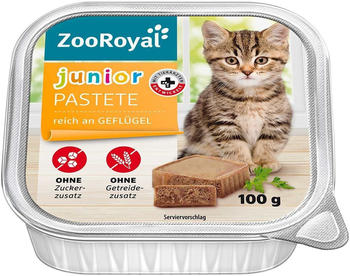 ZooRoyal Junior-Pastete reich an Gefl&uuml;gel Katze Nassfutter 16x100g