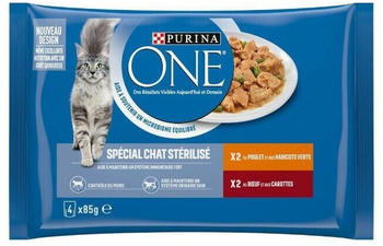 Purina One Sterilized cat Wet food beef/chicken (4 x 85 g)