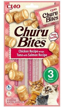 INABA Churu Bites Chicken Recipe Tuna with Salmon Wraps 3 x 10 g
