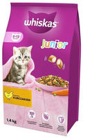 Whiskas Junior Trockenfutter Huhn, 6x1,4kg (6 Packungen) - Trockenfutter f&uuml;r