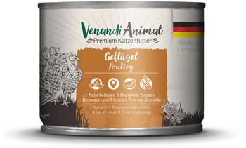 Venandi Animal Geflügel Katzennassfutter 200g