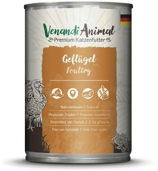 Venandi Animal Geflügel Katzennassfutter 400g