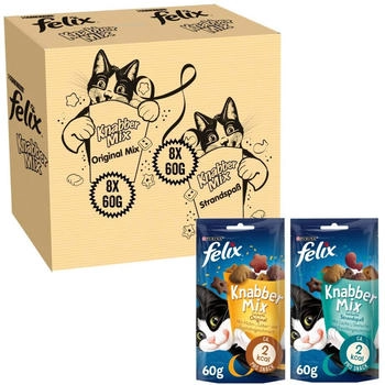 Felix KnabberMix Original & Strandspaß Katzensnack 2x8x60g