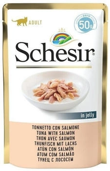 Schesir Thunfisch mit Lachs Katzen-Nassfutter 50g Pouch