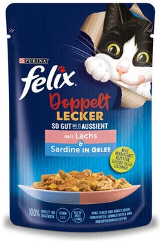 Felix Doppelt Lecker in Gelee Nassfutter Sardine & Lachs 85g