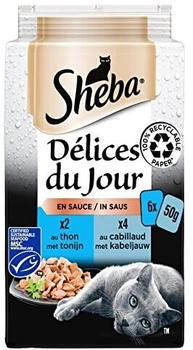 Sheba Fresh & Fine in sauce tuna/cod (6 x 50 g)