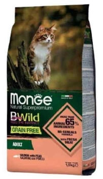 Monge Bwild Cat Grain Free Adult Salmon & Peas 1,5 Kg.