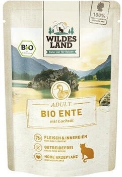 Wildes Land Katzen-Nassfutter Bio Ente Pur 85 g