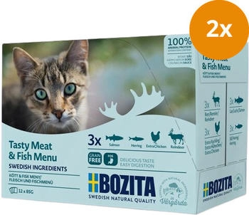 Bozita Cat Multipack Häppchen in Soße Fleisch- & Fischmenü | 12 x 85 g Bozita Cat Multipack Häppchen in Soße Fleisch- & Fischmenü | 12 x 85 g