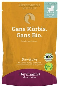 Herrmann's Herrmanns Selection Cat - 1stes Jahr Bio Kittennahrung Gans - Pouch | 20 x 100 g Herrmann's Herrmanns Selection Cat - 1stes Jahr Bio Kittennahrung Gans - Pouch | 20 x 100 g