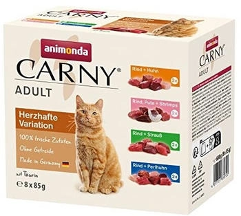 Animonda Pouch - Adult - Mixpack Herzhafte Variante | 8 x 8 x 85 g Animonda Pouch - Adult - Mixpack Herzhafte Variante | 8 x 8 x 85 g