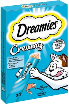 Dreamies ™ Creamy mit schmackhaftem Lachs 4 x 10 g
