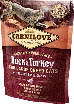 Carnilove for Adult Large Breed Cats Duck & Turkey 400 g