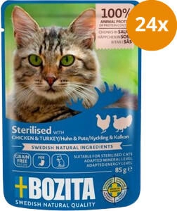 Bozita Sterilised Häppchen in Sauce mit Huhn und Pute 85g