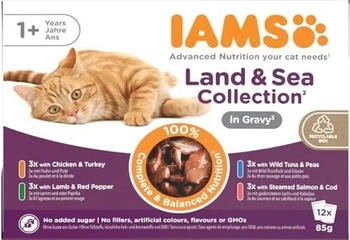 IAMS Delights Adult 12x85g Land & Sea Collection