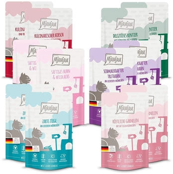 MjAMjAM Nassfutter Katze Adult, Quetschie 12x125 g Mixpaket 5
