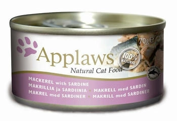 Applaws Katzen Nassfutter in der Dose mit Makrele & Sardine 70 g Applaws Katzen Nassfutter in der Dose mit Makrele & Sardine 70 g