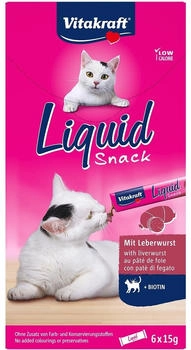 Vitakraft LiquidSnack Leberwurst+Biotin 6 Stk.