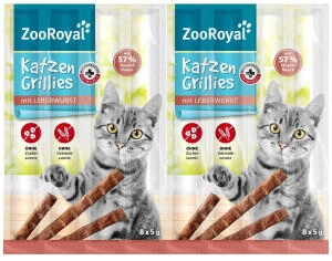 ZooRoyal Katzen-Grillies mit Leberwurst 40 x 5g