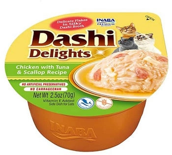 INABA Ergänzungsfuttermittel für Katzen Brühe mit Huhn- und Thunfischgeschmack 70 g