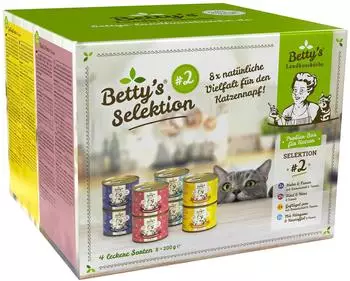 Betty's Landhausküche Selektion Nr. 2 Katzenfutter Nassfutter Dose 8 x 200g (9117259)
