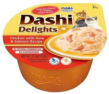 INABA Dashi Delights Huhn mit Thunfisch und Lachs Katzenfutter 70g (EU862)