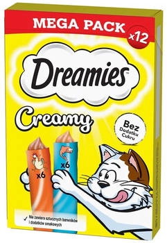 Dreamies Cremige Katzenleckerlis mit Huhn und Lachs Mega Pack