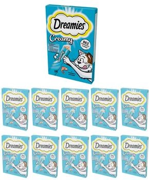 Dreamies Katzenleckerlis Creamy Snacks mit Lachs köstlich cremiger Geschmack 44 Portionsbeutel (11 x 4 x 10g)