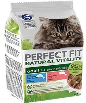 Perfect Fit Natural Vitality Frischebeutel f&uuml;r ausgewachsene Katzen sterilisiert Vollnahrung ohne Getreide 12 St&uuml;ck 6 x 50 g 72 Beutel