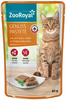ZooRoyal Genuss Pastete mit Geflügel und Leber 24x85g