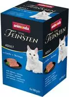 animonda vom Feinsten Adult 6 x 100 g - Lachs & Shrimps (Katzenfutter),...
