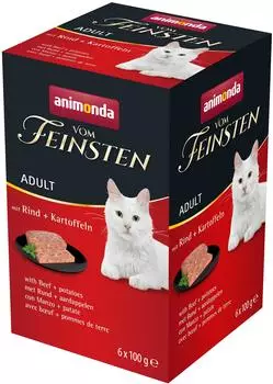 Animonda Kombi-Paket Adult 36 x 100 g 12 x Geflügel & Kalb / 12 x Putenherzen / 12 x Rind & Kartoffeln