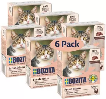 Bozita H&auml;ppchen in Sauce mit H&uuml;hnchenleber 370 g
