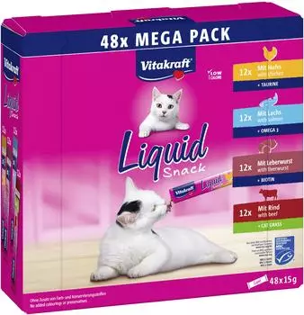 Vitakraft Cat Liquid-Snack Mix 48 x 15 g