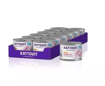 Kattovit Feline Diet Diabetes Huhn 12x185g