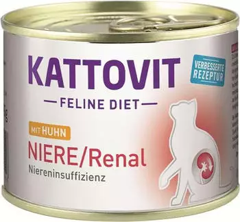 Kattovit Feline Diet Niere/Renal Huhn 12x185g