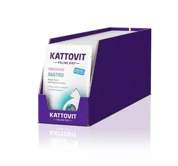 Kattovit Feline Diet Gastro Beutel mit Lachs & Reis 24 x 85 g