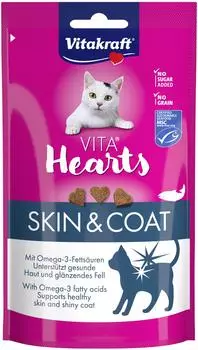 Vitakraft Vita Hearts Skin & Coat Katzensnack Stück