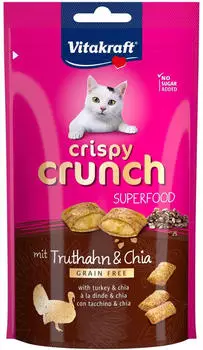 Vitakraft Cat Crispy Crunch Superfood Truthahn & Chia 60 g