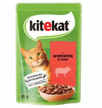 Kitekat Rind in Soße 85g für adulte Katzen (77245)