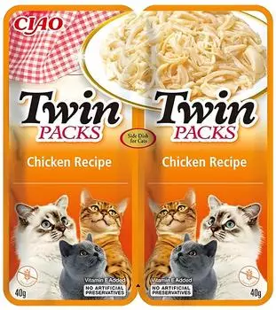 INABA (28,63 EUR/kg) Ciao TwinPack Chicken in Chicken Broth 2 x 40 g