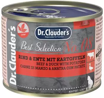 Dr. Clauders Dr.Clauder's Best Selection Adult 200 Gramm x 200 Gramm No8 Rind & Ente mit Kartoffeln