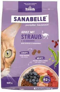 bosch Sanabelle x 400g Adult Strau&szlig; Katzentrockenfutter